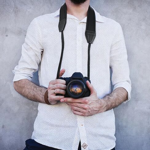 2pcs Neoprene Camera Neck Lanyard Strap for Mirrorless Cameras, Black in Kuwait