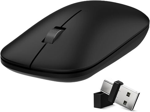 Wireless Bluetooth Mouse,Bluetooth 5.0/3.0 & USB 2.4G/Type-C 4-Mode,Ergonomic Silent Click Mice Compact Portable for MacBook Laptop/PC/Tablet/Mac/iPad/Notebook/Chromebook Multi-Device & Office Use in Kuwait