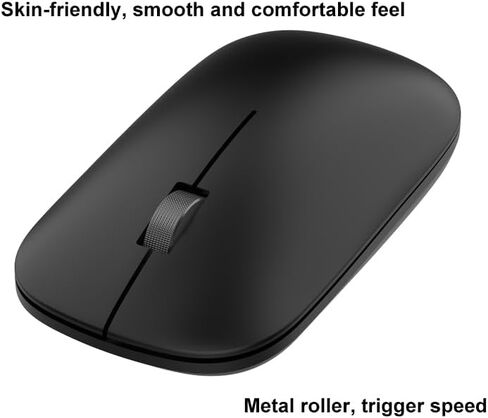 Wireless Bluetooth Mouse,Bluetooth 5.0/3.0 & USB 2.4G/Type-C 4-Mode,Ergonomic Silent Click Mice Compact Portable for MacBook Laptop/PC/Tablet/Mac/iPad/Notebook/Chromebook Multi-Device & Office Use in Kuwait