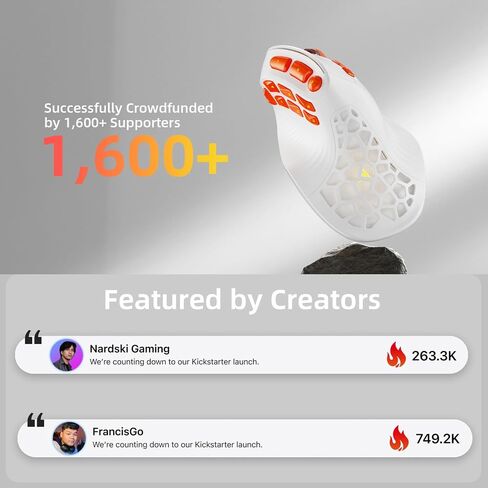 SOLAKAKA E9 PRO Vertical MMO Gaming Mouse - Ergonomic Wireless Mouse with 10 Side Buttons,PAW3395 36000 DPI Sensor,45°Grip,Tri-Mode 2.4G/BT/Wired, RGB,1000mAh Rechargeable Mouse for PC/Mac - White in Saudi Arabia