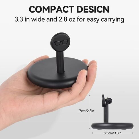ELUTENG for Meta Ray-Ban Glasses Charging Stand AR Smart Glasses Charging Holder-Wayfarer, Skyler, Headliner and Oakley Meta HSTN Charger with LED Indicator with 1m Type-C Cable,Black in Kuwait