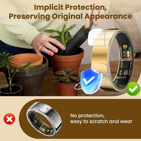 10 Pack Cover Compatible with Ultrahuman Ring Air, Ultra-Thin 0.13mm Invisible Protector, Scratch-Resistant Full-Cover Film for Daily Wear (Size M for 11/12/13/14) in Saudi Arabia