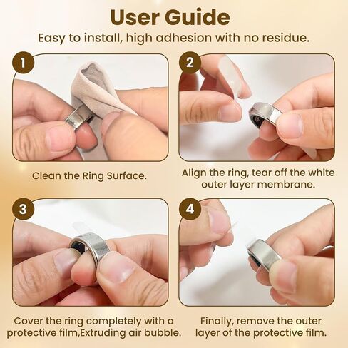 10 Pack Ultra Thin Invisible Protector Compatible with RingConn Gen 2, Gen 2 Air Smart Ring, Full-Cover Wrap Scratch-Resistant Film Skin, for RingConn Accessories (Size M for 11/12/13/14) in Saudi Arabia