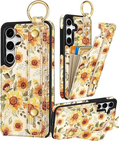 حافظة محفظة Petitian لهاتف Samsung Galaxy S25 Ultra، زهرة تنمو in Kuwait
