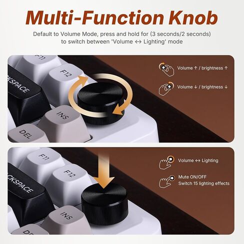 E-YOOSO Z-82 75% Tri-Mode Wireless Mech Keyboard, Hot-Swap Gasket RGB Knob in Kuwait