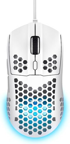 GXTrust Helox USB White Gaming Mouse Superlight 65g in Saudi Arabia