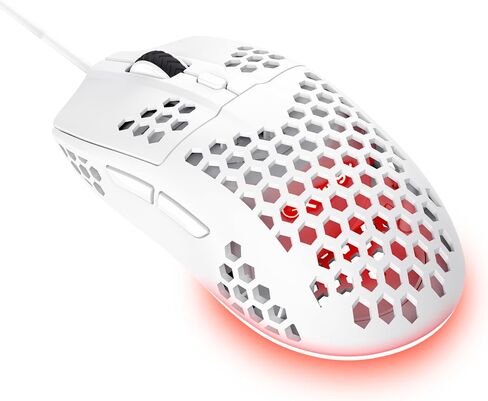 GXTrust Helox USB White Gaming Mouse Superlight 65g in Saudi Arabia