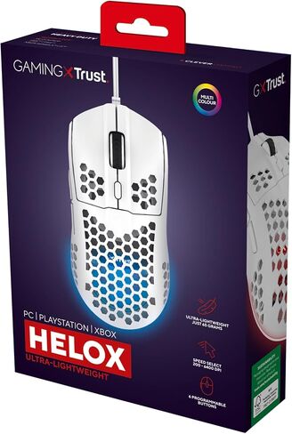 GXTrust Helox USB White Gaming Mouse Superlight 65g in Saudi Arabia