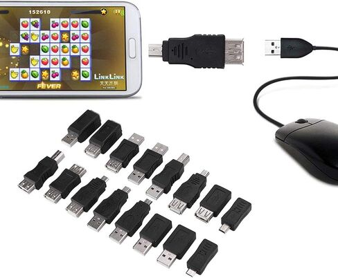 16PCS Multipurpose USB Adapter Set with Female and Male in Saudi Arabia