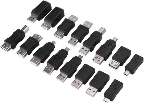 16PCS Multipurpose USB Adapter Set with Female and Male in Saudi Arabia
