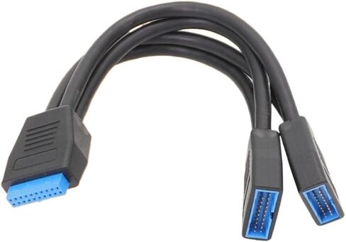 USB 3.0 Female to 20 Pin Header Motherboard Internal Connection Dual Port USB 3.0 19 Pin Y Splitter in Kuwait