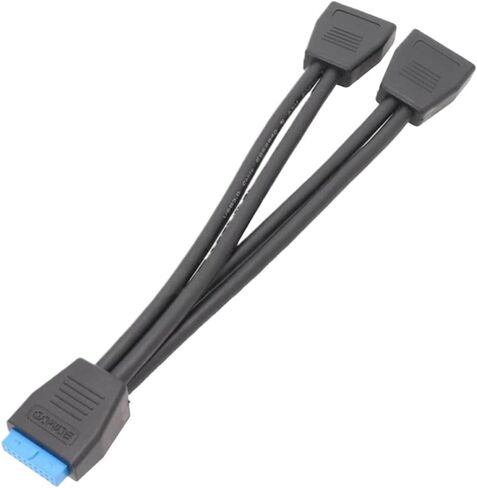 USB 3.0 Female to 20 Pin Header Motherboard Internal Connection Dual Port USB 3.0 19 Pin Y Splitter in Kuwait