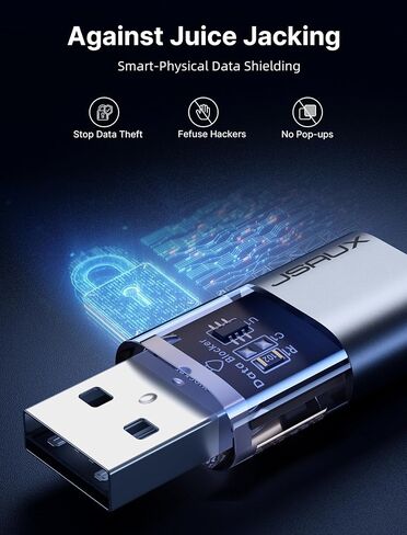 JSAUX USB Data Blocker & USB C Data Block، للشحن فقط، رمادي، 6 عبوات in Kuwait