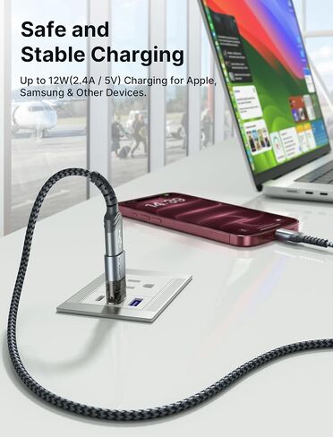 JSAUX USB Data Blocker & USB C Data Block، للشحن فقط، رمادي، 6 عبوات in Kuwait