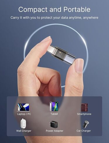 JSAUX USB Data Blocker & USB C Data Block، للشحن فقط، رمادي، 6 عبوات in Kuwait