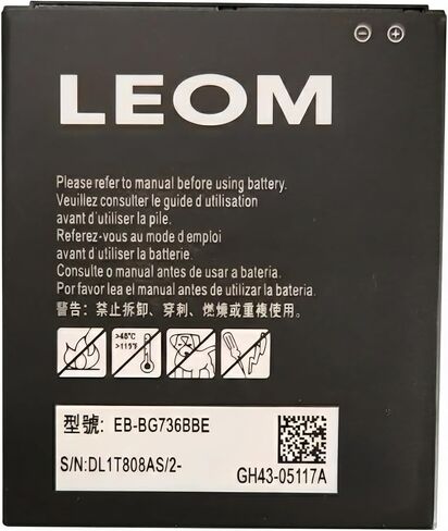 بطارية بديلة LEOM لهاتف Samsung Galaxy XCover 6 Pro (SM-G736)، EB-BG736BBE، 4050 مللي أمبير، 15.59 وات في الساعة، سعة عالية in Kuwait