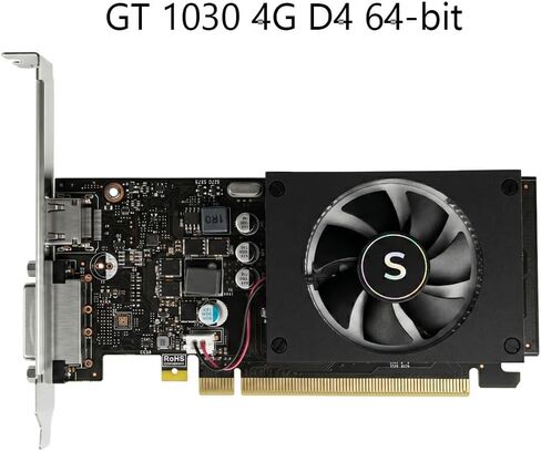 GT 1030 4GB Graphics Card DDR4 64-bit, HDMI DVI, 2 Displays Support, GPU in Saudi Arabia