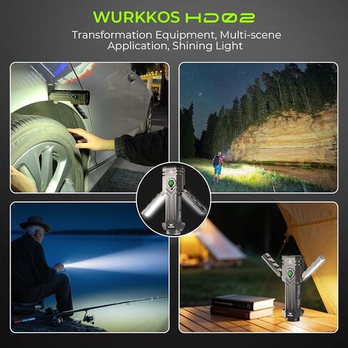 Wurkkos HD02 3200lm 4-in-1 LED Flashlight, Foldable Side Light in Saudi Arabia