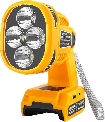 Cordless LED Work Light Flashlight for Dewalt 18V 20V MAX Battery in Saudi Arabia