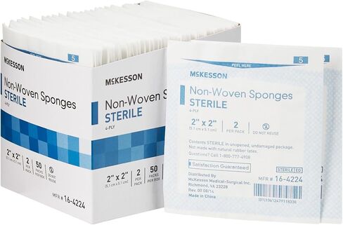 McKesson Non-Woven Sponges, 4-Ply, Sterile, 2 x 2 in, 100 ct in Saudi Arabia