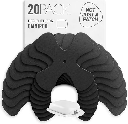 ليس مجرد رقعة Omnipod 5 Overpatches - 20 عبوة، أسود in Kuwait