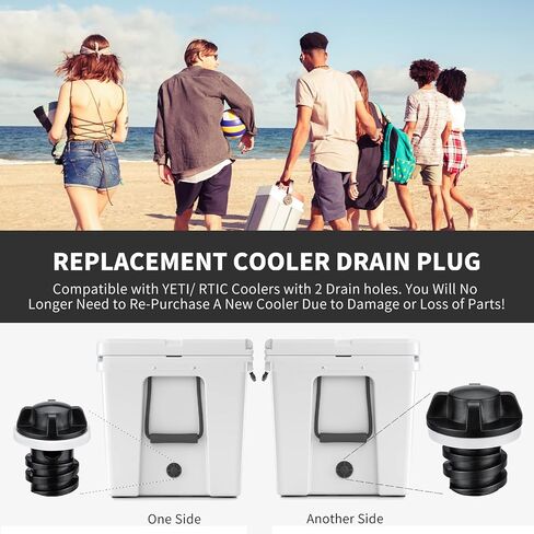 Cooler Plug Replacement for RTIC, Large & Small Leak Proof Drain Plugs Compatible with RTIC 20QT 45QT 65QT Coolers with Two Drains in Saudi Arabia