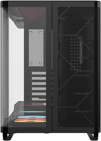 Corsair Case Power Supply Combo - AIR 5400 LX-R RGB iCUE Link Triple Chamber Mid-Tower Computer Case Bundle with RMX Shift Series RM1200x Shift Fully Modular 80PLUS Gold ATX Power Supply in Kuwait