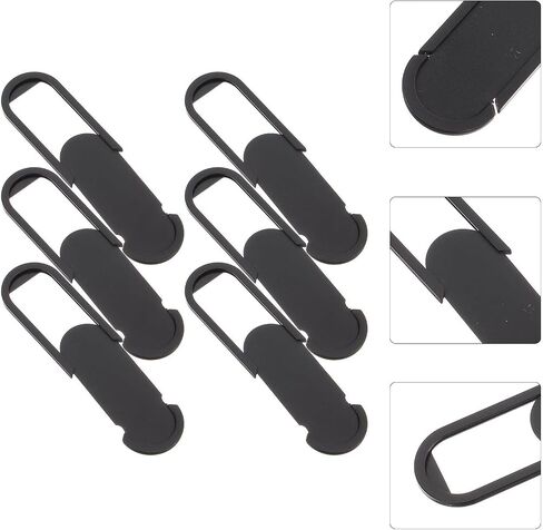 6 Pack Webcam Sliding Privacy Covers for Laptop Online Use Black in Kuwait