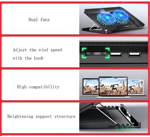 Height Adjustable Folding Air Cooled Desktop Notebook Cooling Base Bracket in Kuwait