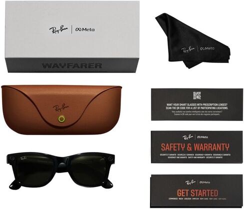Ray-Ban Meta (Gen 1), Skyler, Shiny Caramel | Smart AI Glasses for Men, Women —12 MP Camera, Open-Ear Speakers for Audio, Video Recording, Bluetooth—Transitions® Amethyst Lenses—Wearable Technology in Saudi Arabia