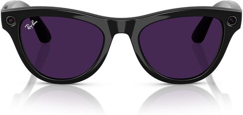 Ray-Ban Meta (Gen 1), Skyler, Shiny Caramel | Smart AI Glasses for Men, Women —12 MP Camera, Open-Ear Speakers for Audio, Video Recording, Bluetooth—Transitions® Amethyst Lenses—Wearable Technology in Saudi Arabia