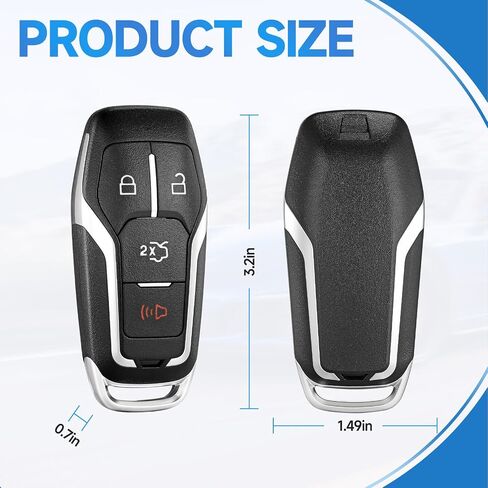 Smart Key Fob Replacement Remote fits for Ford Fusion 2015-2016 Edge Explorer 2016-2017 Mustang 2015-2017 Car Keyless Entry Remote M3N-A2C31243800 164-R8109 315Mhz 49 in Saudi Arabia