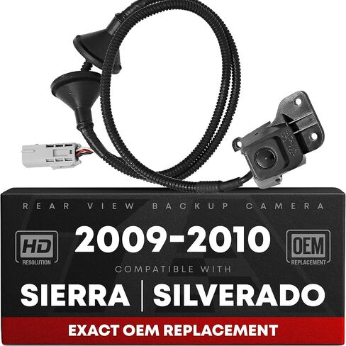 Rear View Backup Camera, Reverse Park Assist - Compatible with 2009-2010 Chevrolet Sierra 2500, 2009-2010 Chevrolet Sierra 3500, 2009-2010 Chevrolet Silverado 2500 and More - OEM 19367046, GM1960101 in Saudi Arabia