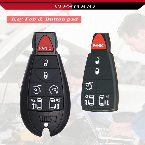 DIY Key Fob Kit Replacement Fits for 2008-2020 Dodge Grand Caravan, 2008-2016 Chrysler Town and Country VW Routan Keyless Entry Remote FCC ID: IYZ-C01C, M3N5WY783X 6 & 7 Button in Saudi Arabia