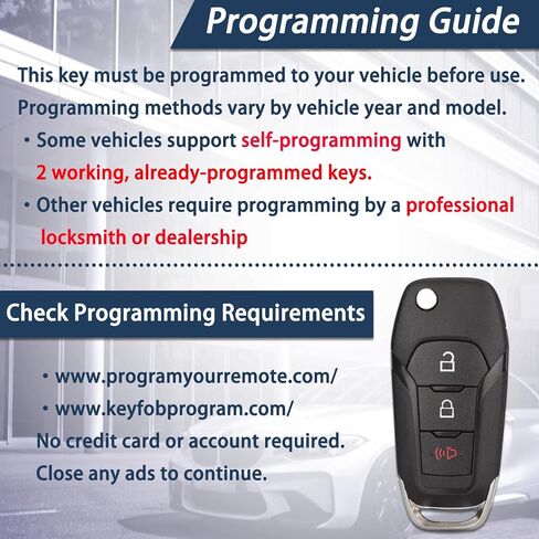 3-Button Flip Key Fob Without Remote Start Fit for 15-23 Ford N5F-A08TAA in Saudi Arabia