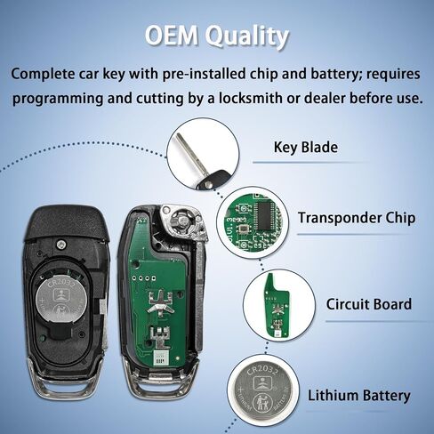3-Button Flip Key Fob Without Remote Start Fit for 15-23 Ford N5F-A08TAA in Saudi Arabia