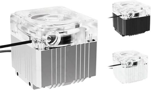 PWM Silent Water Pump 650L/H Temperature Sensing 3.5m Head Thread G1/4(Silver 5V 3PIN) in Saudi Arabia