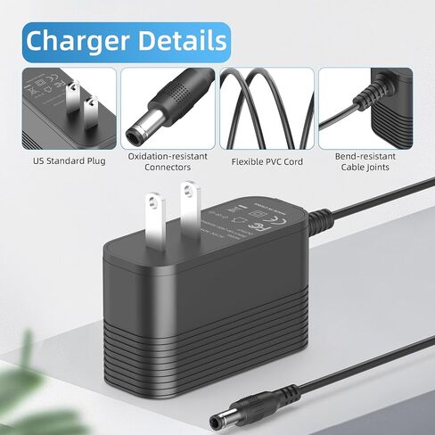 Replacement for MUTGOF and JELLYPIG Vacuum Cleaner Charger,Adapter Compatible with MUTGOF S12 and JELLYPIG X100 Cordless Vacuum Cleaner in Saudi Arabia