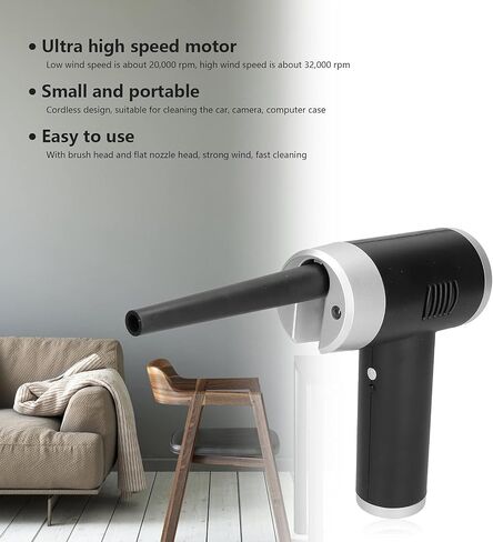 Portable Cordless Air Duster Multipurpose Powerful 32000 RPM Dust Cleaner f in Saudi Arabia