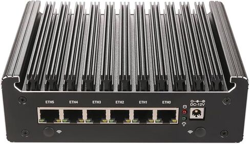 Micro Firewall Appliance, Mini PC, OPNsense, VPN, Router PC, N100, RS53, AES-NI, 6 x 2.5GbE I226-V, COM, HDMI, DP, Type-C, 4G RAM, 128G SSD in Kuwait