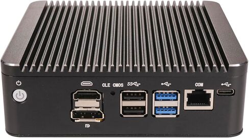 Micro Firewall Appliance, Mini PC, OPNsense, VPN, Router PC, N100, RS55, AES-NI, 6 x 2.5GbE I226-V LAN, COM, HDMI, DP, Type-C, 32G RAM, 256G SSD in Kuwait