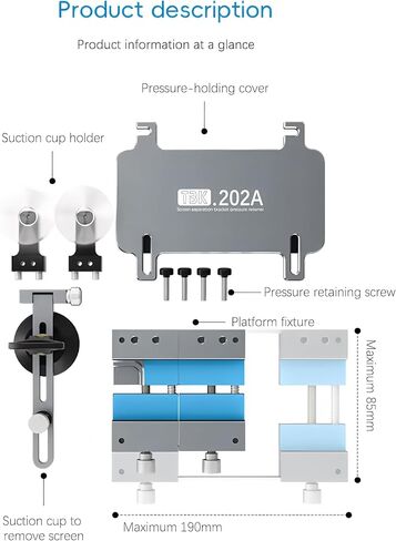 TBK 202A 3 In 1 Maintenance Fixture For Mobile Phone LCD Disassembly Screen Bracket LCD Display Clamping Pressure Mold Repair in Kuwait