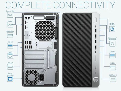 HP ProDesk 600G4 Tower Desktop Computer | Intel i7-8700 (3.4) | 8GB DDR4 RAM | 250GB SSD Solid State | Wi-Fi 5G + Bluetooth | Windows 11 Professional | Home or Office PC (Renewed) in Kuwait