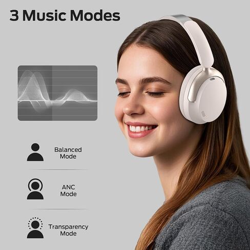 Monster Persona 3rd ANC Bluetooth Headphones,Over Ear Headphones with Bluetooth 5.4,70 Hours Playtime, Noise Cancelling Headphone with Mic, Foldable Lightweight Headset, Comfort Fit for Outdoor,Travel in Kuwait