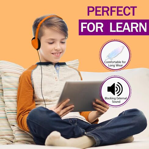 USB Type C Kids Headphones Bulk 5 Pack for School Classroom Students, On-Ear USB C Wired Headset Class Set Compatible with Chromebook Computer Laptop (HY857C,5 Mixed) in Saudi Arabia