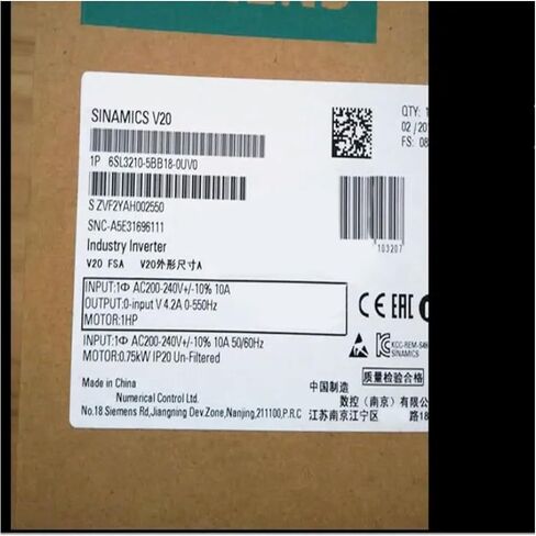 6SL3210-5BB18-0UV0 New and Sealed in Box 6SL32105BB180UV0 1 Year Warranty in Kuwait
