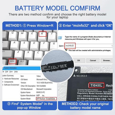 بطارية كمبيوتر محمول JOTACT TI04XL متوافقة مع HP Envy 17 Envy 17-ch Series Notebook TI04XL HSTNN-IB9T M24420-1D1 M24563-005 TI04055XL M24420-1C1 بطارية 15.12 فولت 55.67 وات في الساعة in Kuwait