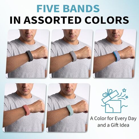 5 قطع من الأربطة المصنوعة من النايلون المتوافقة مع حلقة Google Fitbit Air Performance in Kuwait
