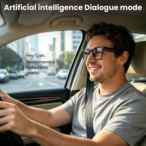 Hwagol Smart Glasses with Camera, 8MP HD Photo and Video Recording,AI Glasses with Real-Time Translation/Object Recognition/AI Voice Q&A/Recording, Calls and Music in Kuwait