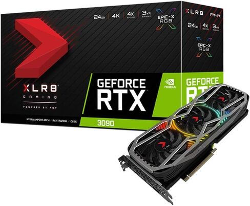 PNY GeForce RTX 3090 24GB XLR8 Gaming REVEL EPIC-X RGB Triple Fan Graphics Card (Renewed) in Saudi Arabia